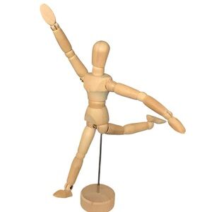 6-inch Wooden Art Mannequin Figure For Drawing, Sketching, or Decor